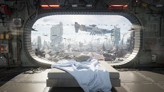 A Room With A View From A High Rise Scifi Bedroom  Star Wars amp BladeRunner Inspired  4K [upl. by Constance407]