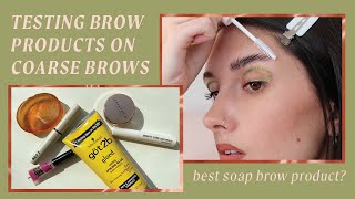 Best brow gel for laminatedfeathery look on coarse browsRefy NYX Brow Glue ABH Brow Freeze more [upl. by Noimad]