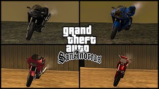 GTA San Andreas Bike Locations  NRG 500 FCR 900 Sanchez and PCJ 600 Bike Location [upl. by Olfe]