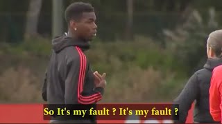 Pogba and Mourinho Argument With Subtitles [upl. by Dorsey]