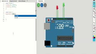 Glow Two LEDs Using Arduino [upl. by Grace]