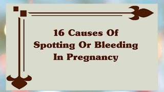 CAUSES OF BLOOD SPOTTING IN PREGNANCY  BLEEDING IN PREGNANCY  BLEEDING SPOT IN PREGNANCY [upl. by Mildrid895]