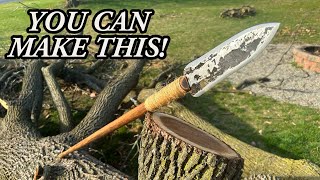 Forging a Lethal Spear from a Lawn Mower Blade  Easy DIY [upl. by Hild404]