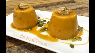 FLAN DE CALABAZA SIN HUEVO NI HORNO [upl. by Livingstone]