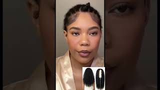 V Part Wig Curly Claw Clip Half Up Half Down 🤩🤩🤩 hairtutorials vpartwig curlyhair foryou [upl. by Dituri]