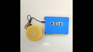 Open Source Portable Cassette Tape Player Kit  FABcassette  Prototype demo [upl. by Odoric]