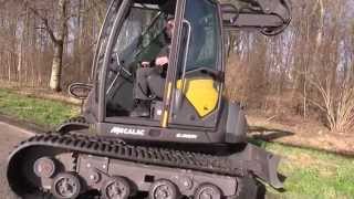 Mecalac 8mcr excavator greenjob wide track ditch mowing slootkant maaien [upl. by Giffy610]