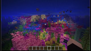 How to build a coral reef  Minecraft Block by Block Tutorial ASMR sounds [upl. by Ahsimat]