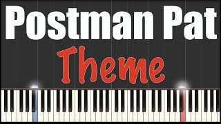 Postman Pat  Theme  Piano Tutorial [upl. by Samuelson]