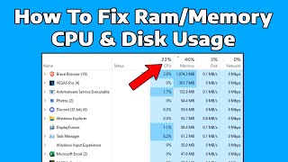 Fix High RAMMemoryCPUDISK Usage on Windows 11  How To [upl. by Ellecrad]