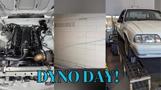 The 80mm Turbo LS2 Foxbody put down some big numbers on the dyno [upl. by Nakashima601]