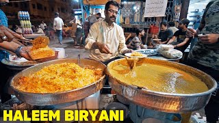 Haleem Biryani in Old Karachi  Sehri mai Qeema Paratha aur Lassi  Night Life in Ramadan [upl. by Blase]