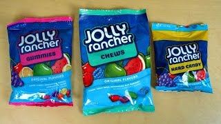 3 Jolly Rancher Varieties Chews Gummies and Hard Candies [upl. by Bonina]