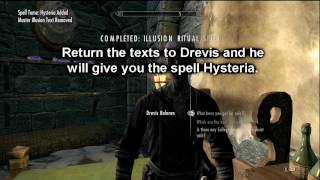 Skyrim Illusion Ritual Spell Guide  Master Spells and Hidden Text Locations [upl. by Nereus]