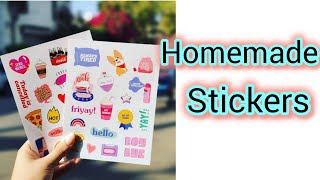 Homemade stickers  No double sidede tape No glue How to make stickershomemade stationery [upl. by Giuditta]