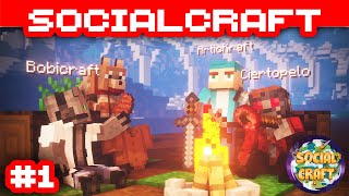 ¡Empieza SOCIALCRAFT   Nueva Serie de Youtubers en Minecraft 117 [upl. by Nnahgiel]