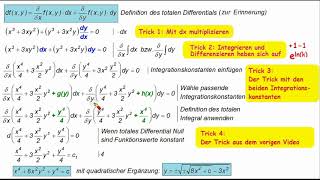 Exakte Differentialgleichungen 1 ► Erklärung am Beispiel [upl. by Dalston]