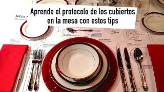 Aprende el protocolo de los cubiertos en la mesa [upl. by Lleze]