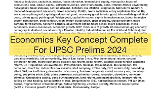 Complete Economics for UPSC 2024  Indian Economy basic Concepts UPSC Prelims PYQs  UPSC 2024 [upl. by Devlin]