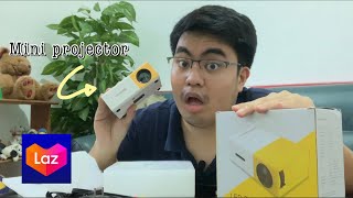 MINI PROJECTOR FOR ONLY 1K NASA LAZADA YERN UNBOXING AND REVIEW SAYANG PERA [upl. by Ajram711]