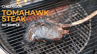 Easy Grilled Tomahawk Steak  Rauls BBQ  Summer Time Chill and Grill [upl. by Burn]