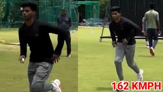 Mayank Yadav Bowling Practice In Nets Today Before Ind Vs Ban  Mayank Yadav Practice Today [upl. by Suirtimed]