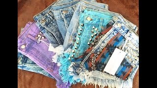 Customizando Shorts Jeans DIY [upl. by Cece]