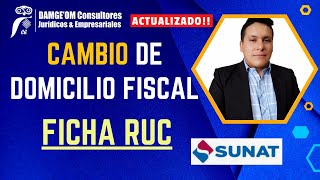 Como cambiar mi domicilio Fiscal  Actualizado SUNAT 2024 [upl. by Aurita]