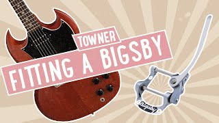 FIT A BIGSBY WITHOUT A DRILL  Towner Bigsby retrofit System [upl. by Ahsilrae15]