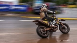 Supermoto Drifts jumps amp crashes  iDM St Wendel HD [upl. by Gnen]