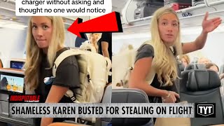 WATCH Shameless Karen Spews ABSURD Excuse For Stealing From Passenger [upl. by Tnahs]