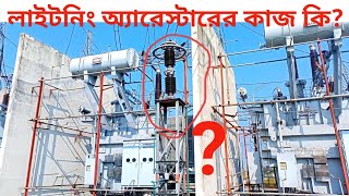 লাইটনিং অ্যারেস্টার কাজ কি What does a lightning arrester do High voltagelightning arresterhigh [upl. by Yhtuv]