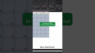 Dynamic calendar in Excel sheetexcel youtubeshorts viralreels [upl. by Jamille294]