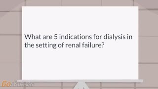 What are 5 indications for dialysis in the setting of renal failure [upl. by Orella496]