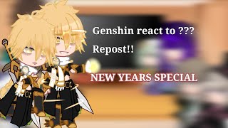 💝Genshin reacts to Aether  Others💛  New years special 🤍 Angst 😭💔  REPOST 🤧🫶🏾 [upl. by Elocin317]