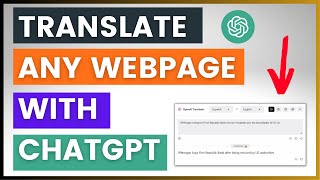 How To Translate Any Webpage With ChatGPT Super Quick Method [upl. by Busby]