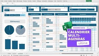 Créer un CALENDRIER annuel déquipe qui gère plusieurs agendas simultanément  Tuto de A à Z [upl. by Ahsaenat]