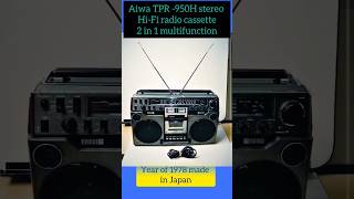 Aiwa TPR 950H stereo HiFi radio cassette recorder 2in1 19780s in Japan made oldradioviral [upl. by Darell]