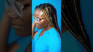 Medium knotless box braids hair knotlessboxbraids braidhairstylesforblackwomen braids [upl. by Puritan]