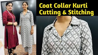 Coat Collar Cutting amp Stitching [upl. by Eirrod274]