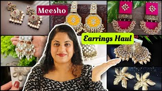 Meesho Ethnic Earrings Haul Under 200rs  Trendy Earrings for Weddings and Festivals [upl. by Leaper]