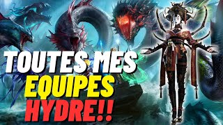 TOUTES MES EQUIPES HYDRES  RAID SHADOW LEGENDS [upl. by Yrahcaz]