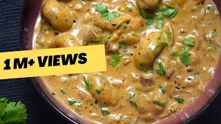 Creamy Butter Garlic Mushrooms  Veg Recipes [upl. by Zashin]