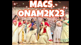 Onam Dance  MACS Onam 2023 onam2023 celebration malatumtum varman kuttanadan ollulleru mom [upl. by Atsirhc]