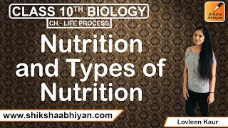 Nutrition and Types of Nutrition  Life Processes  CBSE Class 10 Biology [upl. by Rawlinson384]