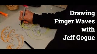 Jeff Gogue Drawing Japanese Finger Waves How to draw Japanese tattoos [upl. by Acassej]