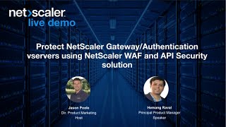 Live Demo Secure NetScaler GatewayAuth vServers with NetScaler WAF and API Security tools [upl. by Herzog864]