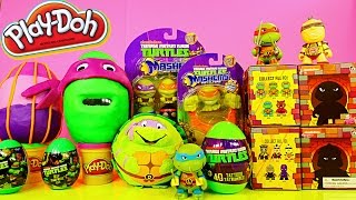 TMNT Play Doh Surprise Eggs Teenage Mutant Ninja Turtles Mashems Toys By Disney Cars Toy Club [upl. by Brianne]