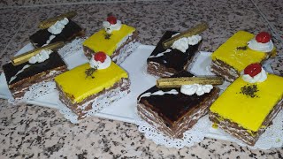 طرانش باتيسريtranche pâtisserie ناجحة اقتصادية بأسهل طريقة وجديه وفرحي به وليداتك [upl. by Sucramaj703]