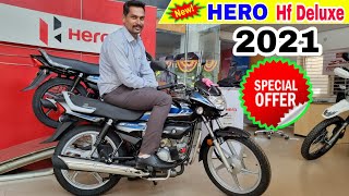 Hero HF Deluxe 100  2021 Price Mileage Specification Hindi Review [upl. by Bik]